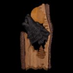 Панно резное Волк из дерева