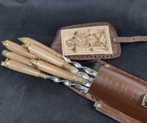Шампура "ПИКНИК" в коричневом колчане