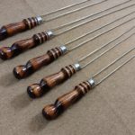 Шампур спица для овощей с деревянной ручкой